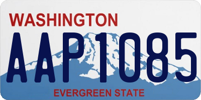 WA license plate AAP1085