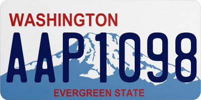 WA license plate AAP1098