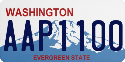 WA license plate AAP1100