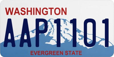 WA license plate AAP1101