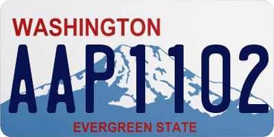 WA license plate AAP1102