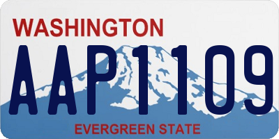 WA license plate AAP1109