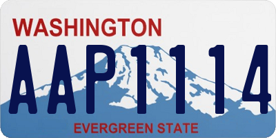 WA license plate AAP1114