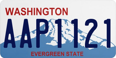 WA license plate AAP1121