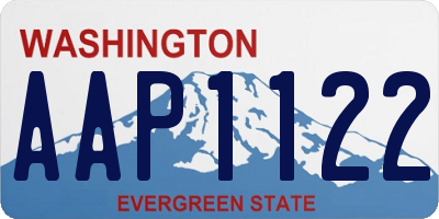 WA license plate AAP1122