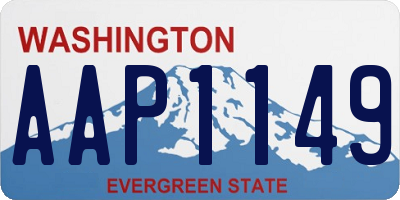 WA license plate AAP1149
