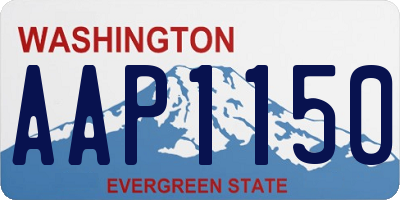 WA license plate AAP1150