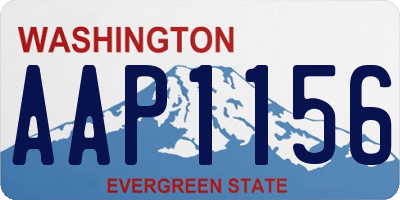 WA license plate AAP1156