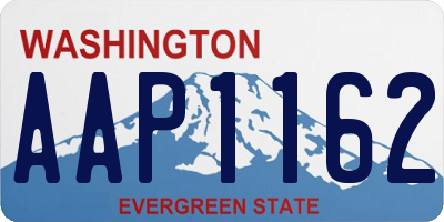 WA license plate AAP1162