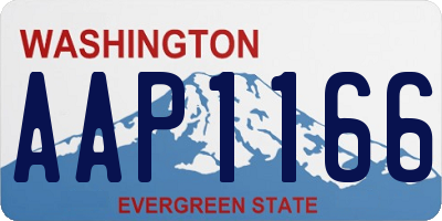 WA license plate AAP1166