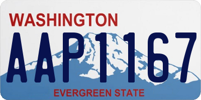 WA license plate AAP1167