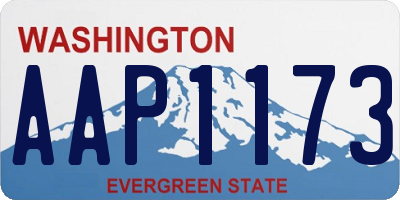 WA license plate AAP1173
