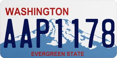 WA license plate AAP1178