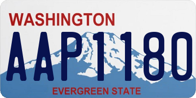 WA license plate AAP1180