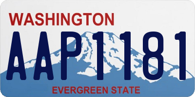 WA license plate AAP1181