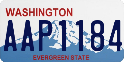 WA license plate AAP1184