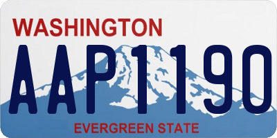 WA license plate AAP1190