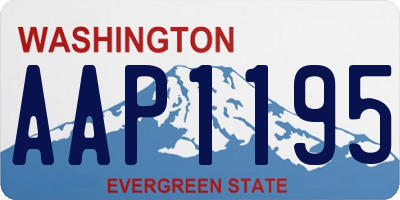 WA license plate AAP1195