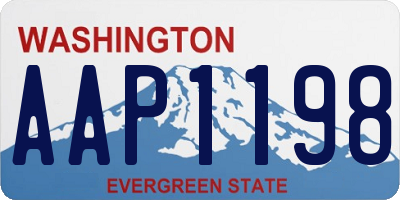 WA license plate AAP1198