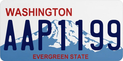 WA license plate AAP1199