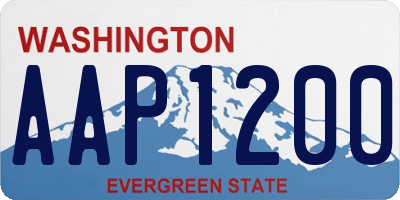 WA license plate AAP1200