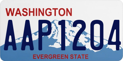 WA license plate AAP1204