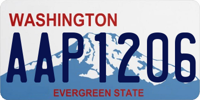 WA license plate AAP1206
