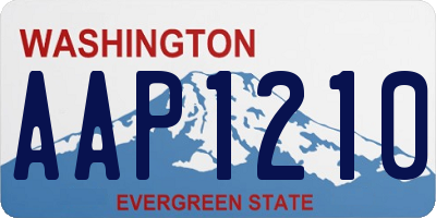 WA license plate AAP1210