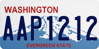 WA license plate AAP1212