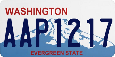 WA license plate AAP1217
