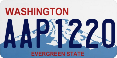 WA license plate AAP1220