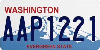 WA license plate AAP1221