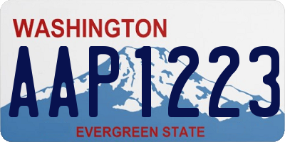 WA license plate AAP1223