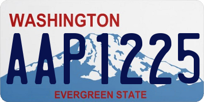 WA license plate AAP1225