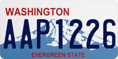 WA license plate AAP1226