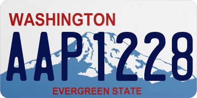 WA license plate AAP1228