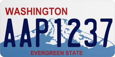 WA license plate AAP1237