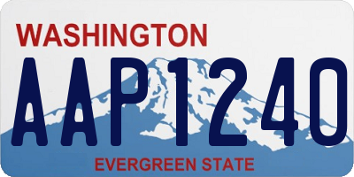 WA license plate AAP1240