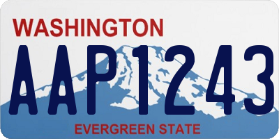 WA license plate AAP1243