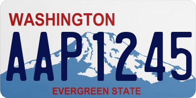 WA license plate AAP1245