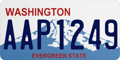 WA license plate AAP1249