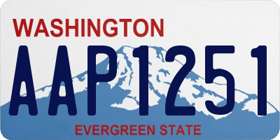 WA license plate AAP1251