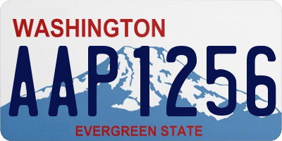 WA license plate AAP1256