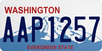 WA license plate AAP1257