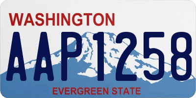 WA license plate AAP1258