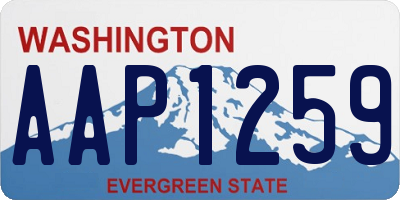 WA license plate AAP1259