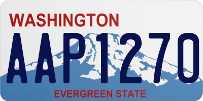 WA license plate AAP1270