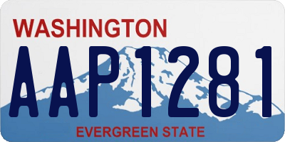 WA license plate AAP1281