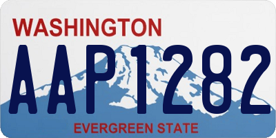 WA license plate AAP1282