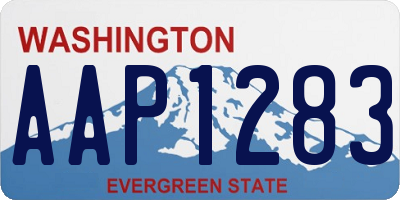 WA license plate AAP1283
